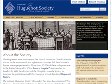 Tablet Screenshot of huguenotsociety.org.uk